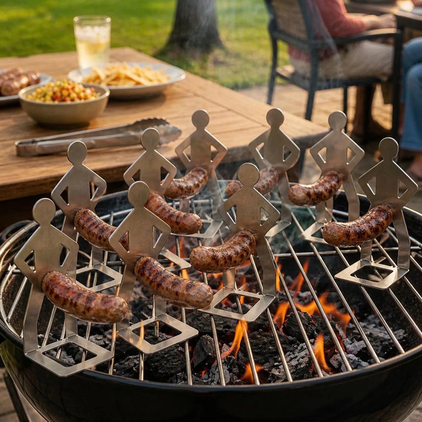 Funny Hot Dog Sausage Stand Holder Stainless Steel