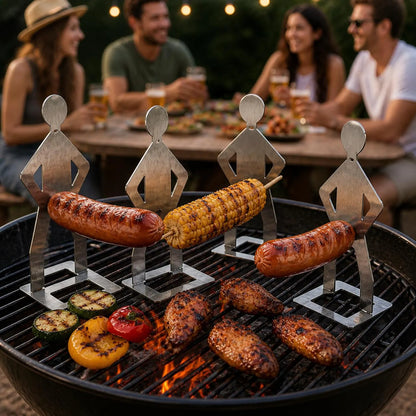 Funny Hot Dog Sausage Stand Holder Stainless Steel